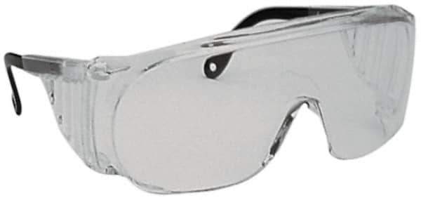 Uvex - Clear Lenses, Frameless Safety Glasses - Anti-Fog, Scratch Resistant, Plastic Frame, Adjustable Temples, Size Universal, Wrap Around - Industrial Tool & Supply