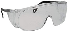 Uvex - Clear Lenses, Frameless Safety Glasses - Anti-Fog, Scratch Resistant, Plastic Frame, Adjustable Temples, Size Universal, Wrap Around - Industrial Tool & Supply