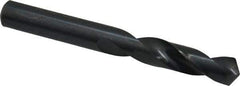 Interstate - 0.386" 118° Spiral Flute High Speed Steel Screw Machine Drill Bit - Oxide Finish, Right Hand Cut, 1-7/8" Flute Length, 3-1/4" OAL, Standard Point, Straight Shank - Industrial Tool & Supply