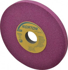 Norton - 7" Diam x 1-1/4" Hole x 1/2" Thick, I Hardness, 60 Grit Surface Grinding Wheel - Aluminum Oxide, Type 1, Medium Grade, 3,600 Max RPM, Vitrified Bond, No Recess - Industrial Tool & Supply