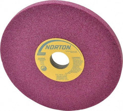 Norton - 8" Diam x 1-1/4" Hole x 1/2" Thick, H Hardness, 46 Grit Surface Grinding Wheel - Aluminum Oxide, Type 1, Coarse Grade, 3,600 Max RPM, Vitrified Bond, No Recess - Industrial Tool & Supply