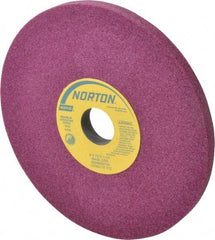 Norton - 8" Diam x 1-1/4" Hole x 1/2" Thick, J Hardness, 46 Grit Surface Grinding Wheel - Aluminum Oxide, Type 1, Coarse Grade, 3,600 Max RPM, Vitrified Bond, No Recess - Industrial Tool & Supply