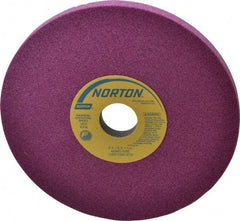 Norton - 8" Diam x 1-1/4" Hole x 1/2" Thick, I Hardness, 60 Grit Surface Grinding Wheel - Aluminum Oxide, Type 1, Medium Grade, 3,600 Max RPM, Vitrified Bond, No Recess - Industrial Tool & Supply