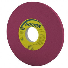Norton - 8" Diam x 1-1/4" Hole x 1/2" Thick, J Hardness, 60 Grit Surface Grinding Wheel - Aluminum Oxide, Type 1, Medium Grade, 3,600 Max RPM, Vitrified Bond, No Recess - Industrial Tool & Supply