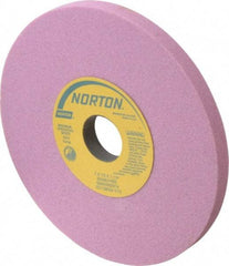 Norton - 7" Diam x 1-1/4" Hole x 1/2" Thick, I Hardness, 60 Grit Surface Grinding Wheel - Aluminum Oxide, Type 1, Medium Grade, 3,600 Max RPM, Vitrified Bond, No Recess - Industrial Tool & Supply