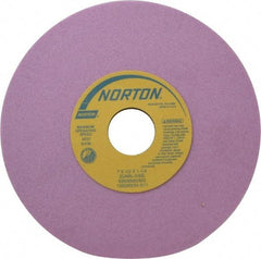 Norton - 7" Diam x 1-1/4" Hole x 1/2" Thick, J Hardness, 60 Grit Surface Grinding Wheel - Aluminum Oxide, Type 1, Medium Grade, 3,600 Max RPM, Vitrified Bond, No Recess - Industrial Tool & Supply