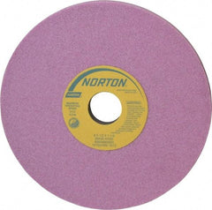 Norton - 8" Diam x 1-1/4" Hole x 1/2" Thick, H Hardness, 46 Grit Surface Grinding Wheel - Aluminum Oxide, Type 1, Coarse Grade, 3,105 Max RPM, Vitrified Bond, No Recess - Industrial Tool & Supply