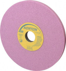 Norton - 8" Diam x 1-1/4" Hole x 1/2" Thick, I Hardness, 46 Grit Surface Grinding Wheel - Aluminum Oxide, Type 1, Coarse Grade, 3,105 Max RPM, Vitrified Bond, No Recess - Industrial Tool & Supply