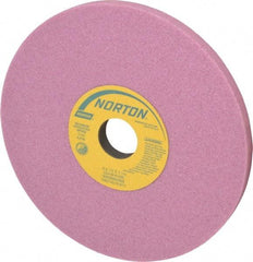 Norton - 8" Diam x 1-1/4" Hole x 1/2" Thick, K Hardness, 46 Grit Surface Grinding Wheel - Aluminum Oxide, Type 1, Coarse Grade, 3,105 Max RPM, Vitrified Bond, No Recess - Industrial Tool & Supply