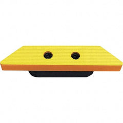 Dynabrade - 4 x 3/4" Raised Panel Hook Face Backing Pad - Dynafine Compatible, Hook & Loop Attachment, Nonvacuum Pad, 3/8" Thick, Soft Density, Short Nap - Industrial Tool & Supply