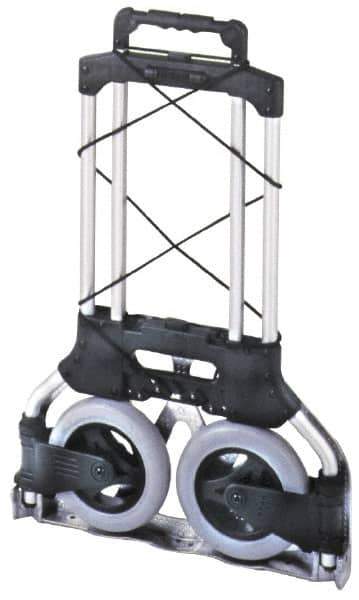 Wesco Industrial Products - 175 Lb Capacity 42" OAH Folding Hand Truck - Aluminum, Rubber Wheels - Industrial Tool & Supply