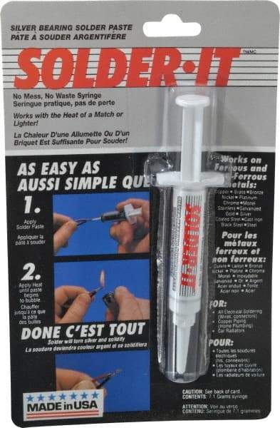 Made in USA - 7.1g Silver Paste - Syringe Container - Exact Industrial Supply