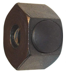 Morton Machine Works - M8x1.25 Metric Coarse Steel Right Hand Push Button Hex Nut - 26mm Across Flats, 16mm High, Black Oxide Finish - Industrial Tool & Supply