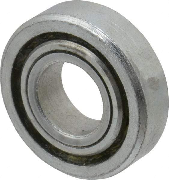 Value Collection - 3/8" Bore Diam, 7/8" OD, Open Unground Full Complement Radial Ball Bearing - 1/4" Wide, 1 Row, Round Bore, 356 Lb Dynamic Capacity - Industrial Tool & Supply