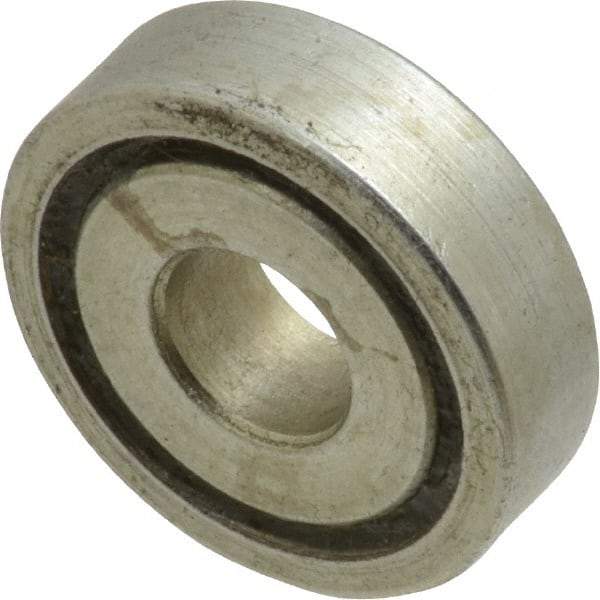 Value Collection - 5/16" Bore Diam, 7/8" OD, Open Unground Full Complement Radial Ball Bearing - 1/4" Wide, 1 Row, Round Bore, 356 Lb Dynamic Capacity - Industrial Tool & Supply
