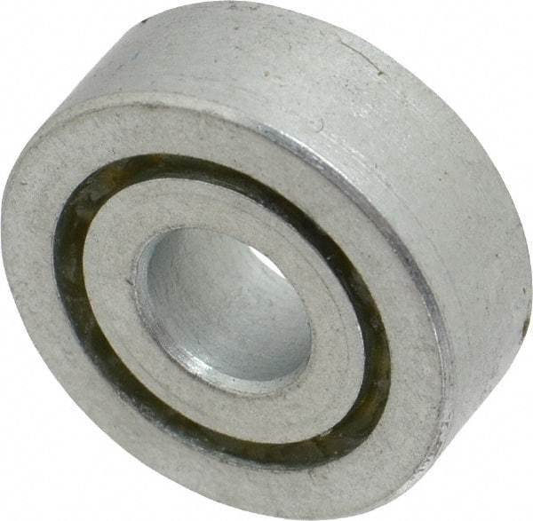 Value Collection - 3/8" Bore Diam, 1-1/16" OD, Open Unground Full Complement Radial Ball Bearing - 3/8" Wide, 1 Row, Round Bore, 484 Lb Dynamic Capacity - Industrial Tool & Supply