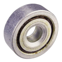 Value Collection - 3/8" Bore Diam, 29/32" OD, Open Unground Full Complement Radial Ball Bearing - 5/16" Wide, 1 Row, Round Bore, 371 Lb Dynamic Capacity - Industrial Tool & Supply