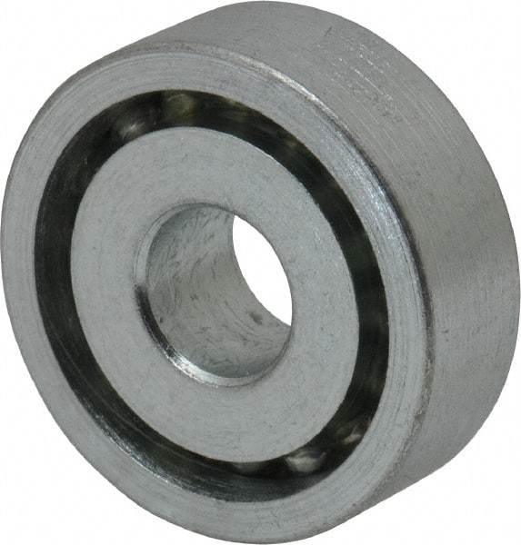 Value Collection - 3/8" Bore Diam, 1-1/8" OD, Open Unground Full Complement Radial Ball Bearing - 3/8" Wide, 1 Row, Round Bore, 533 Lb Dynamic Capacity - Industrial Tool & Supply