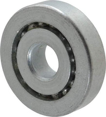 Value Collection - 3/8" Bore Diam, 1-9/32" OD, Open Unground Full Complement Radial Ball Bearing - 5/16" Wide, 1 Row, Round Bore, 533 Lb Dynamic Capacity - Industrial Tool & Supply