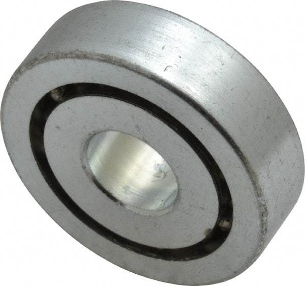 Value Collection - 1/2" Bore Diam, 1-1/2" OD, Open Unground Full Complement Radial Ball Bearing - 7/16" Wide, 1 Row, Round Bore, 769 Lb Dynamic Capacity - Industrial Tool & Supply