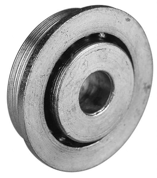 Value Collection - 1/2" Bore Diam, 1-37/64" OD, Open Unground Full Complement Radial Ball Bearing - With Flange, 1 Row, Round Bore, 1,000 Lb Dynamic Capacity - Industrial Tool & Supply