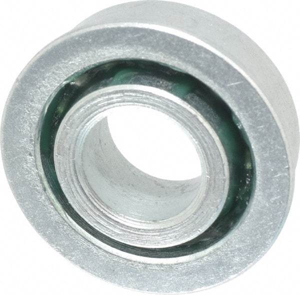 Value Collection - 1/2" Bore Diam, 1-1/8" OD, Open Unground Full Complement Radial Ball Bearing - With Flange, 1 Row, Round Bore, 533 Lb Dynamic Capacity - Industrial Tool & Supply