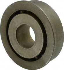 Value Collection - 1/2" Bore Diam, 1-3/8" OD, Open Unground Full Complement Radial Ball Bearing - With Flange, 1 Row, Round Bore, 769 Lb Dynamic Capacity - Industrial Tool & Supply