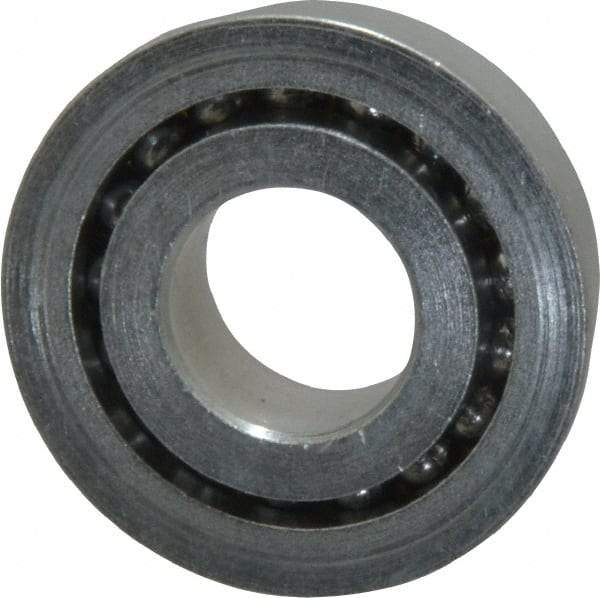 Value Collection - 5/8" Bore Diam, 1-3/8" OD, Open Unground Full Complement Radial Ball Bearing - With Flange, 1 Row, Round Bore, 769 Lb Dynamic Capacity - Industrial Tool & Supply