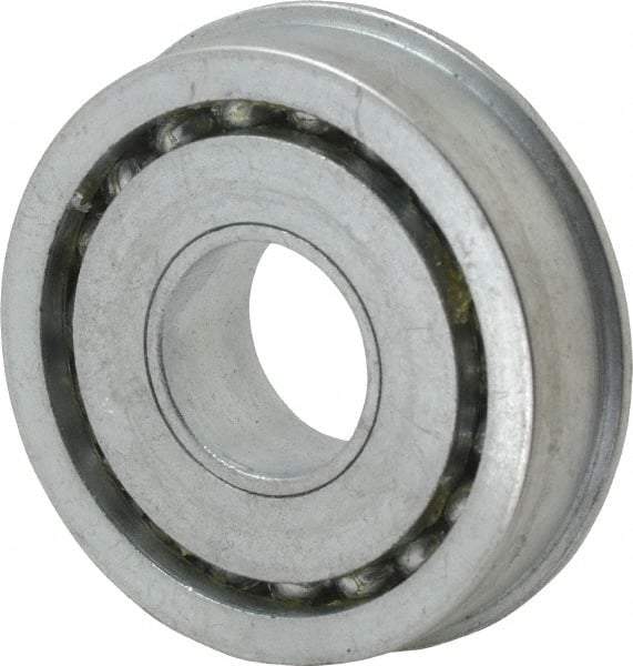 Value Collection - 3/4" Bore Diam, 2" OD, Open Unground Full Complement Radial Ball Bearing - With Flange, 1 Row, Round Bore, 1,384 Lb Dynamic Capacity - Industrial Tool & Supply