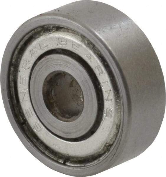 Value Collection - 3/16" Bore Diam, 11/16" OD, Double Shield Unground Retainer Type Radial Ball Bearing - 1/4" Wide, 1 Row, Round Bore, 300 Lb Dynamic Capacity - Industrial Tool & Supply