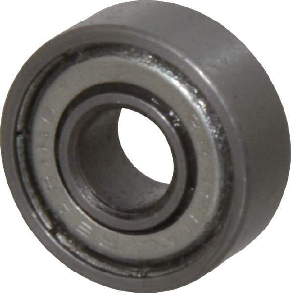 Value Collection - 1/4" Bore Diam, 11/16" OD, Double Shield Unground Retainer Type Radial Ball Bearing - 1/4" Wide, 1 Row, Round Bore, 300 Lb Dynamic Capacity - Industrial Tool & Supply