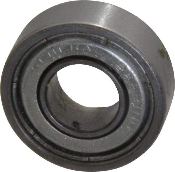 Value Collection - 3/8" Bore Diam, 7/8" OD, Double Shield Unground Retainer Type Radial Ball Bearing - 9/32" Wide, 1 Row, Round Bore, 450 Lb Dynamic Capacity - Industrial Tool & Supply