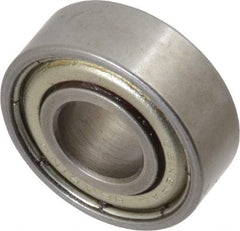 Value Collection - 3/8" Bore Diam, 29/32" OD, Double Shield Unground Retainer Type Radial Ball Bearing - 5/16" Wide, 1 Row, Round Bore, 450 Lb Dynamic Capacity - Industrial Tool & Supply