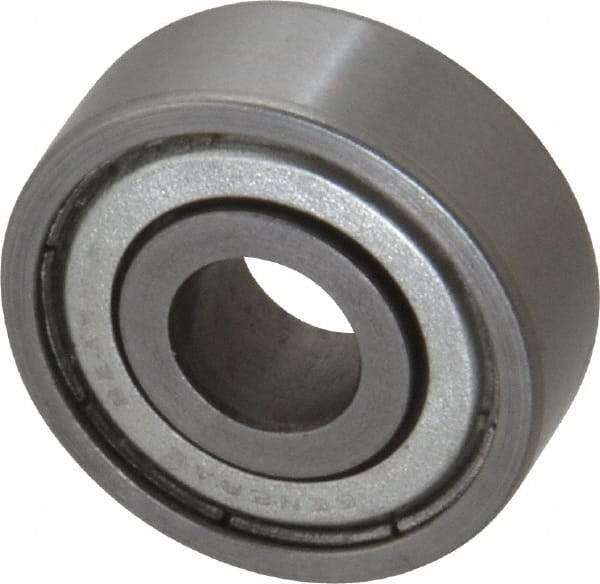 Value Collection - 3/8" Bore Diam, 1-1/8" OD, Double Shield Unground Retainer Type Radial Ball Bearing - 3/8" Wide, 1 Row, Round Bore, 691 Lb Dynamic Capacity - Industrial Tool & Supply