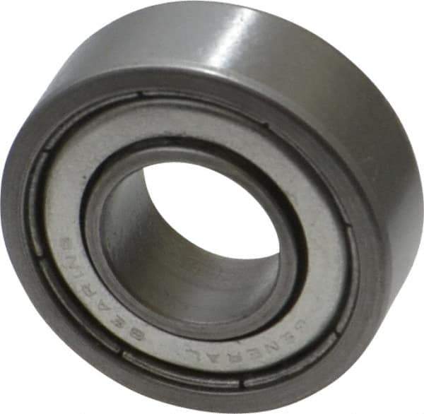 Value Collection - 1/2" Bore Diam, 1-1/8" OD, Double Shield Unground Retainer Type Radial Ball Bearing - 3/8" Wide, 1 Row, Round Bore, 691 Lb Dynamic Capacity - Industrial Tool & Supply