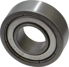 Value Collection - 1/2" Bore Diam, 1-1/8" OD, Double Shield Unground Retainer Type Radial Ball Bearing - 3/8" Wide, 1 Row, Round Bore, 691 Lb Dynamic Capacity - Industrial Tool & Supply