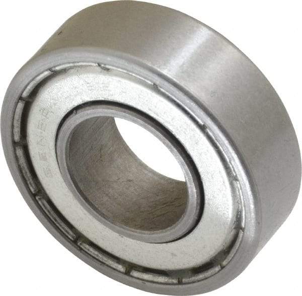 Value Collection - 5/8" Bore Diam, 1-3/8" OD, Double Shield Unground Retainer Type Radial Ball Bearing - 7/16" Wide, 1 Row, Round Bore, 915 Lb Dynamic Capacity - Industrial Tool & Supply