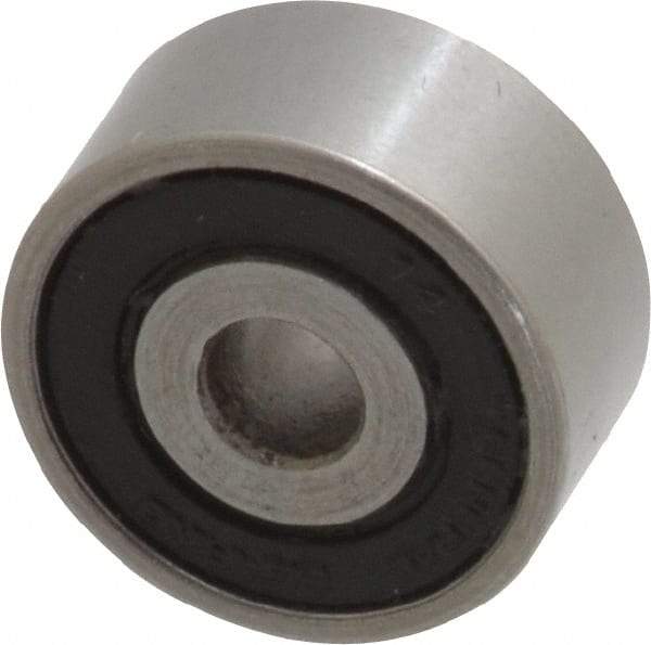 Value Collection - 3/16" Bore Diam, 11/16" OD, Double Seal Unground Retainer Type Radial Ball Bearing - 5/16" Wide, 1 Row, Round Bore, 300 Lb Dynamic Capacity - Industrial Tool & Supply