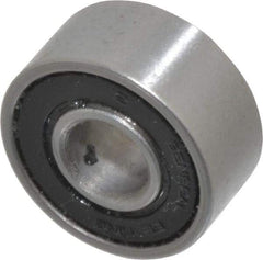 Value Collection - 1/4" Bore Diam, 11/16" OD, Double Seal Unground Retainer Type Radial Ball Bearing - 5/16" Wide, 1 Row, Round Bore, 300 Lb Dynamic Capacity - Industrial Tool & Supply