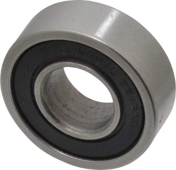 Value Collection - 1/2" Bore Diam, 1-1/8" OD, Double Seal Unground Retainer Type Radial Ball Bearing - 3/8" Wide, 1 Row, Round Bore, 691 Lb Dynamic Capacity - Industrial Tool & Supply