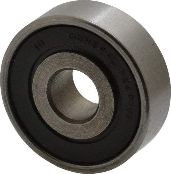 Value Collection - 7/16" Bore Diam, 1-3/8" OD, Double Seal Unground Retainer Type Radial Ball Bearing - 7/16" Wide, 1 Row, Round Bore, 915 Lb Dynamic Capacity - Industrial Tool & Supply