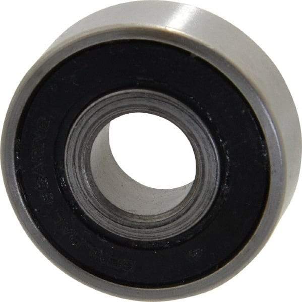 Value Collection - 1/2" Bore Diam, 1-3/8" OD, Double Seal Unground Retainer Type Radial Ball Bearing - 7/16" Wide, 1 Row, Round Bore, 915 Lb Dynamic Capacity - Industrial Tool & Supply