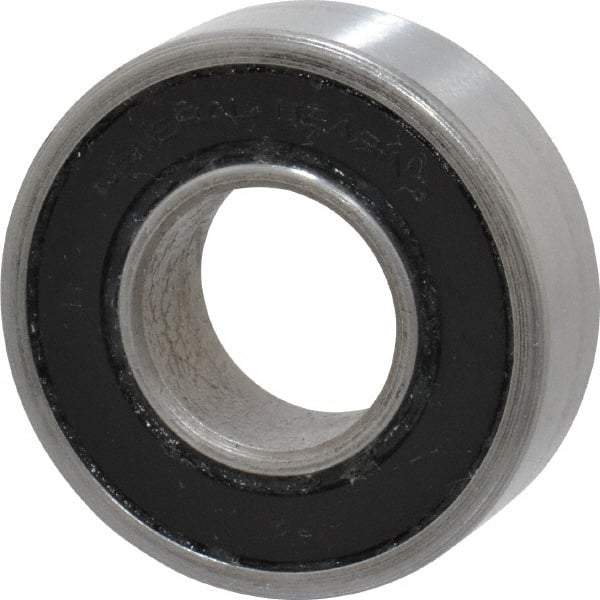 Value Collection - 5/8" Bore Diam, 1-3/8" OD, Double Seal Unground Retainer Type Radial Ball Bearing - 7/16" Wide, 1 Row, Round Bore, 915 Lb Dynamic Capacity - Industrial Tool & Supply