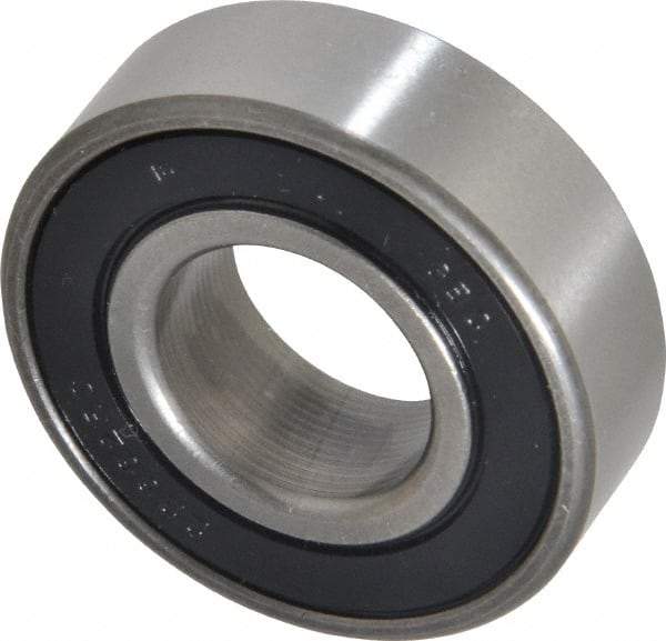 Value Collection - 3/4" Bore Diam, 1-5/8" OD, Double Seal Unground Retainer Type Radial Ball Bearing - 1/2" Wide, 1 Row, Round Bore, 1,171 Lb Dynamic Capacity - Industrial Tool & Supply