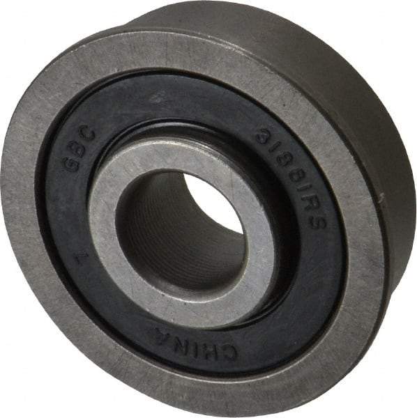 Value Collection - 3/8" Bore Diam, 1-1/8" OD, Double Seal Unground Retainer Type Radial Ball Bearing - With Flange, 1 Row, Round Bore, 691 Lb Dynamic Capacity - Industrial Tool & Supply