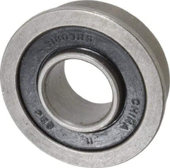 Value Collection - 1/2" Bore Diam, 1-1/8" OD, Double Seal Unground Retainer Type Radial Ball Bearing - With Flange, 1 Row, Round Bore, 691 Lb Dynamic Capacity - Industrial Tool & Supply