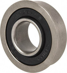 Value Collection - 5/8" Bore Diam, 1-3/8" OD, Double Seal Unground Retainer Type Radial Ball Bearing - With Flange, 1 Row, Round Bore, 915 Lb Dynamic Capacity - Industrial Tool & Supply