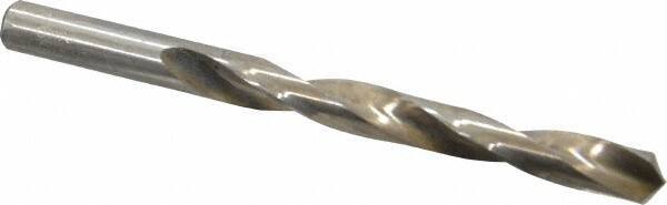 Interstate - 27/64" 130° High Speed Steel Jobber Drill - Bright Finish, Right Hand Cut, Spiral Flute, Straight Shank, 5-3/8" OAL, Standard Point - Industrial Tool & Supply