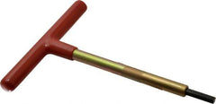 Made in USA - 1/4" Hex, T-Handle, Hex Key - 6" OAL, Chromalloy Steel, Inch System of Measurement - Industrial Tool & Supply