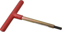 Made in USA - 5/16" Hex, T-Handle, Hex Key - 6" OAL, Chromalloy Steel, Inch System of Measurement - Industrial Tool & Supply